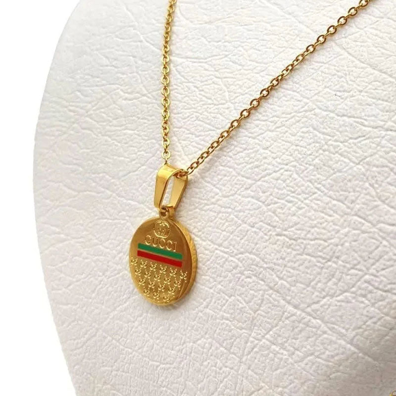 Green & Red Charm Necklace