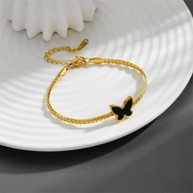 Flutter Chain Bracelet- Black