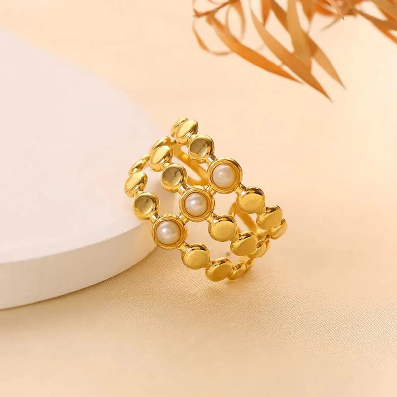 Turkish White Ring  Adjustable