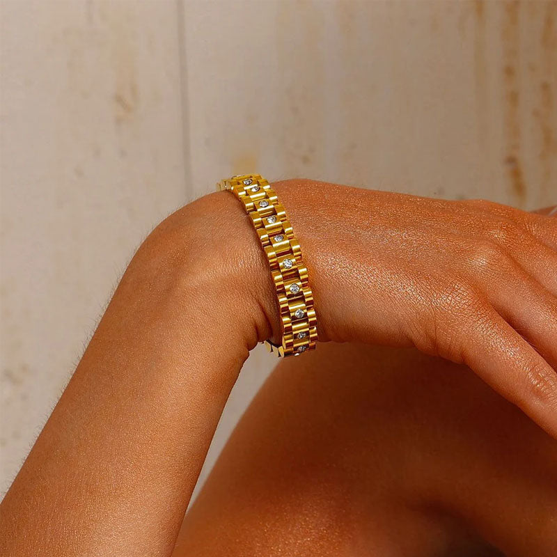 Rolex 1 stone Braclate