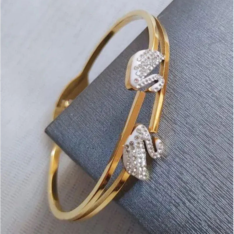 White Double Swan Bracelet
