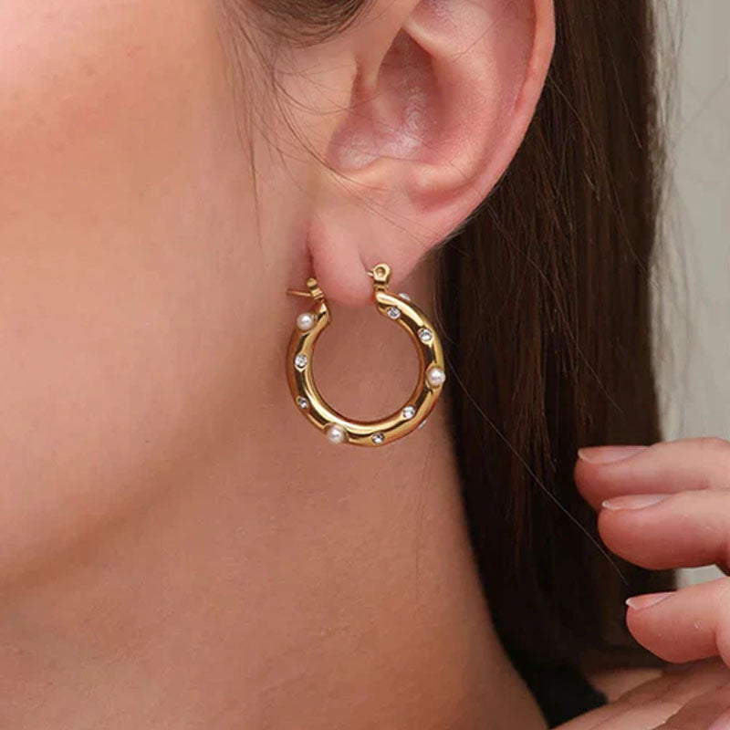 Pearl Studded Earrings - UK FASHION STORE