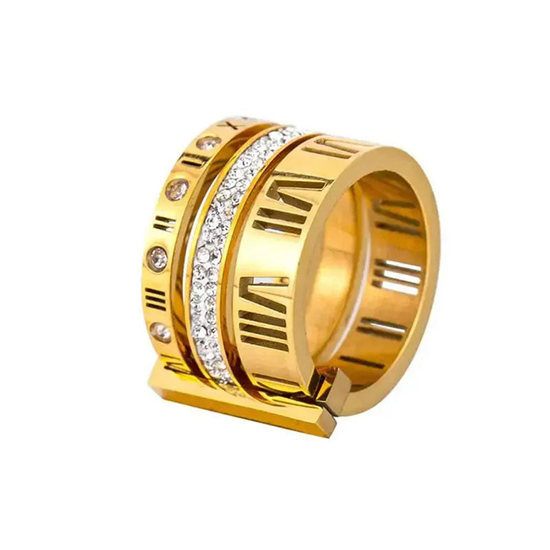Trilogy Stacked Ring - UK FASHION STORE