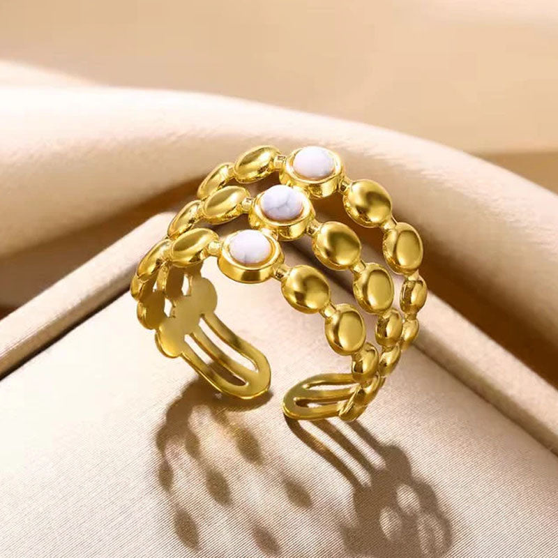 Turkish White Ring  Adjustable