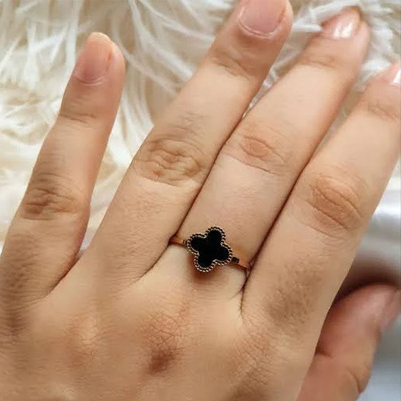 Black Clover Adjustable Ring - UK FASHION STORE