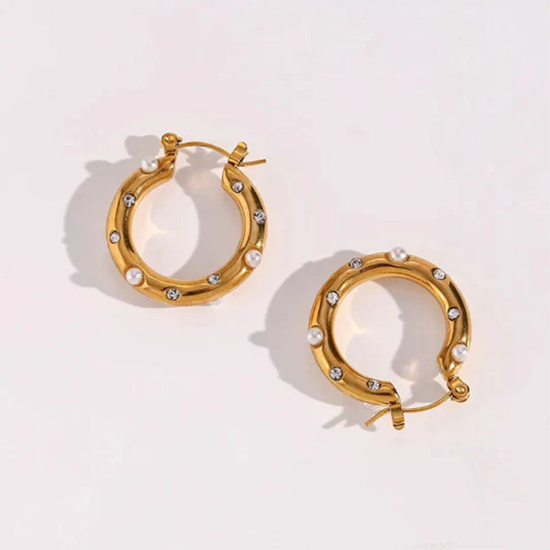 Pearl Studded Earrings - UK FASHION STORE
